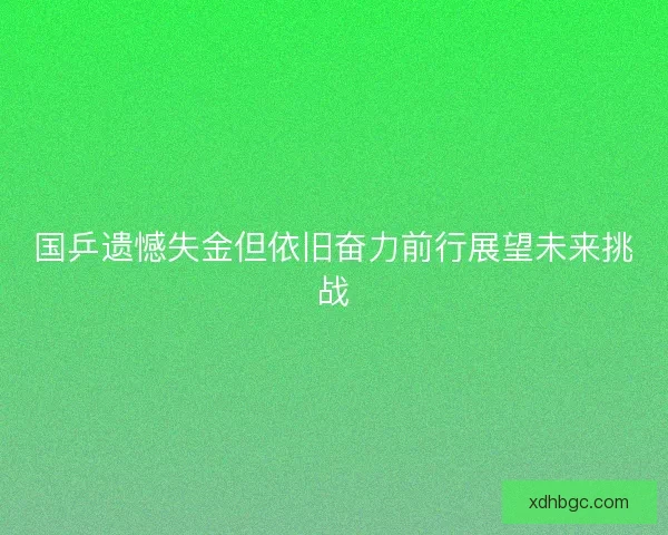 国乒遗憾失金但依旧奋力前行展望未来挑战